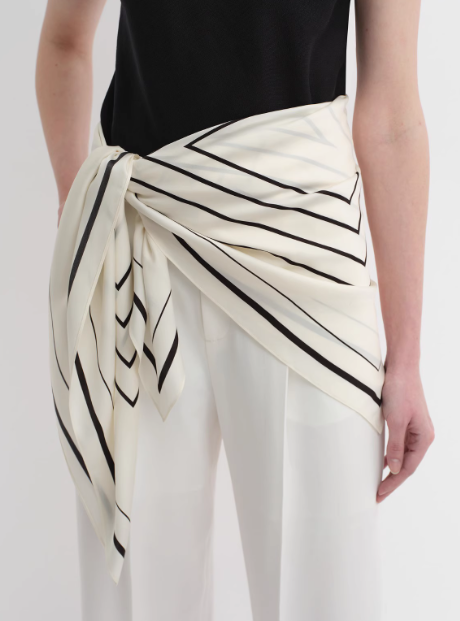 Stretch Silk Original Geometric Print Silk Scarf