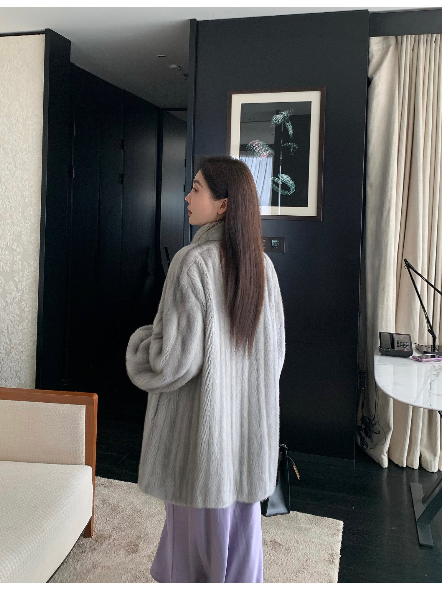 Meteor Variations Sable Fur Coat Women