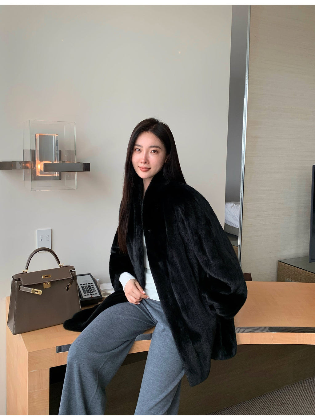 Meteor Variations Sable Fur Coat Women