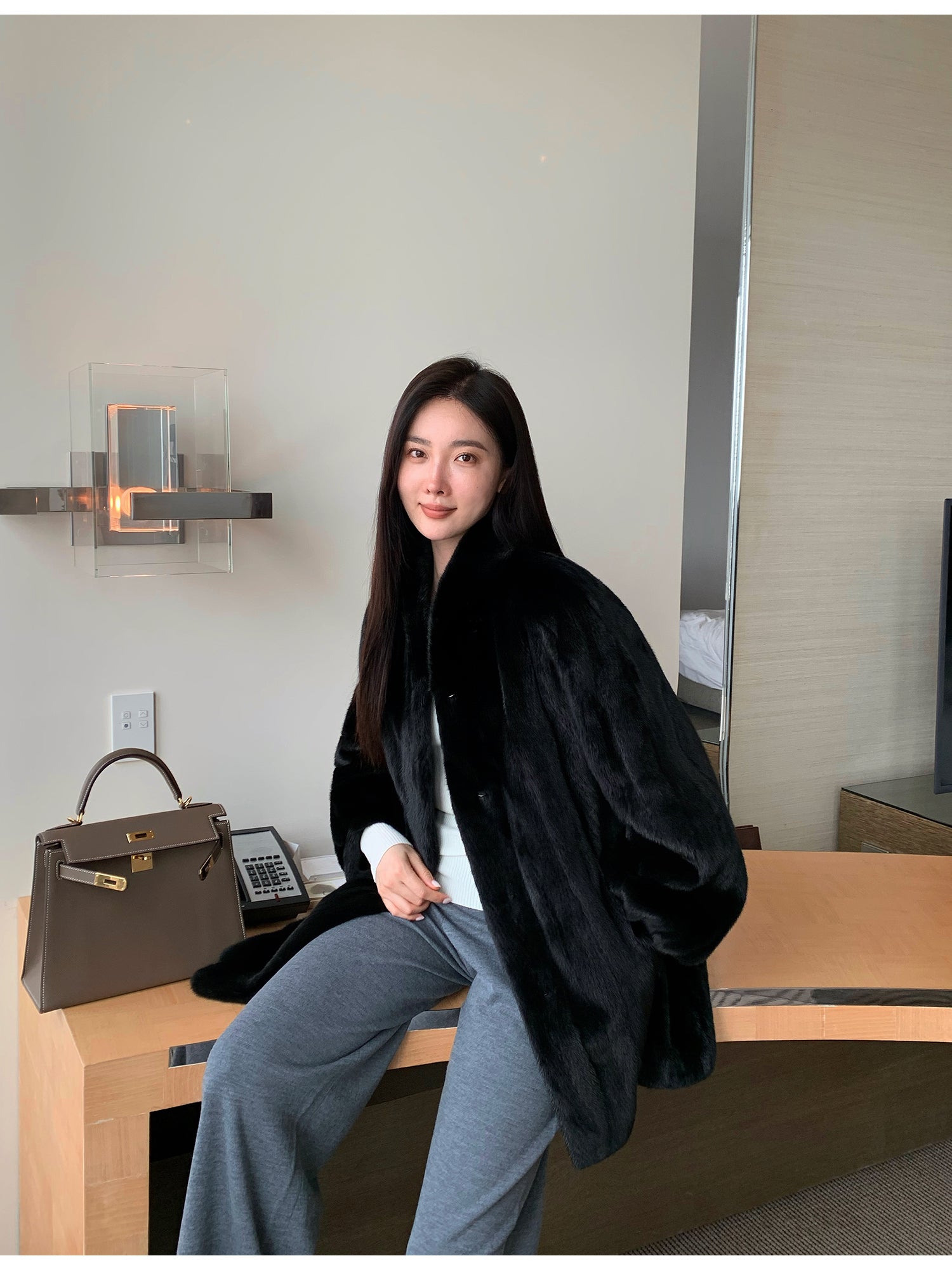 Meteor Variations Sable Fur Coat Women