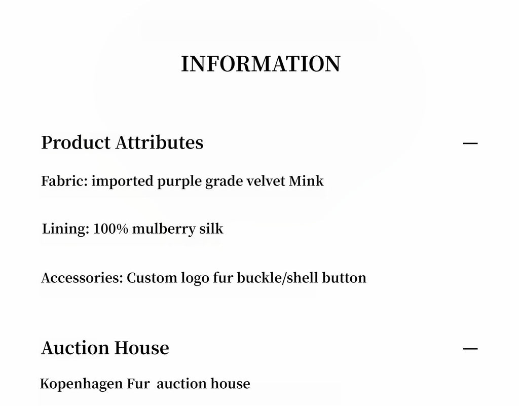 Imported Purple Label Mink Coat