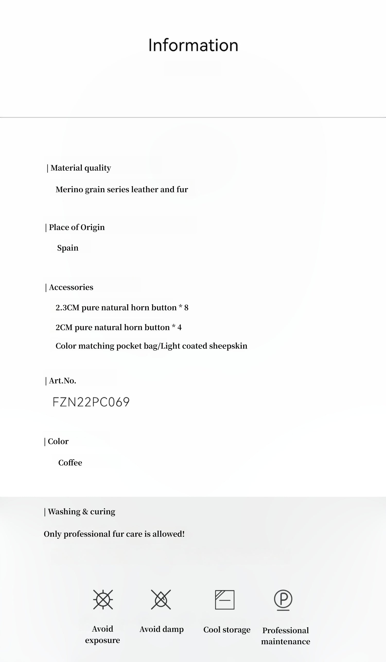 "Corner Coffee" Merino Wool Sheepskin Stand-Up Collar