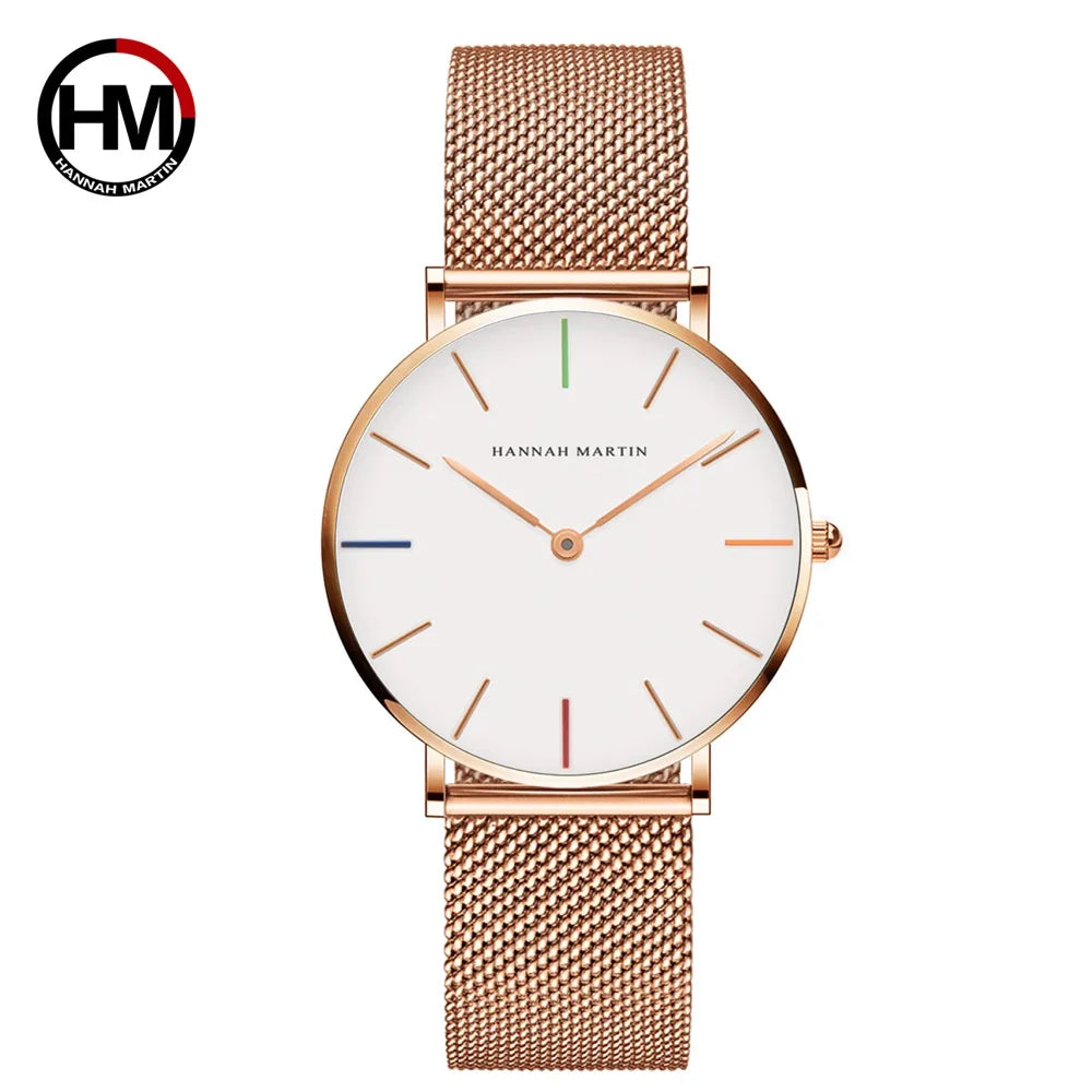 Sahara Desert Dial New Design 2021 Top Brand Luxury Japan Quartz Wristwatch Stainless Steel Rose Gold Waterproof Watch for Women