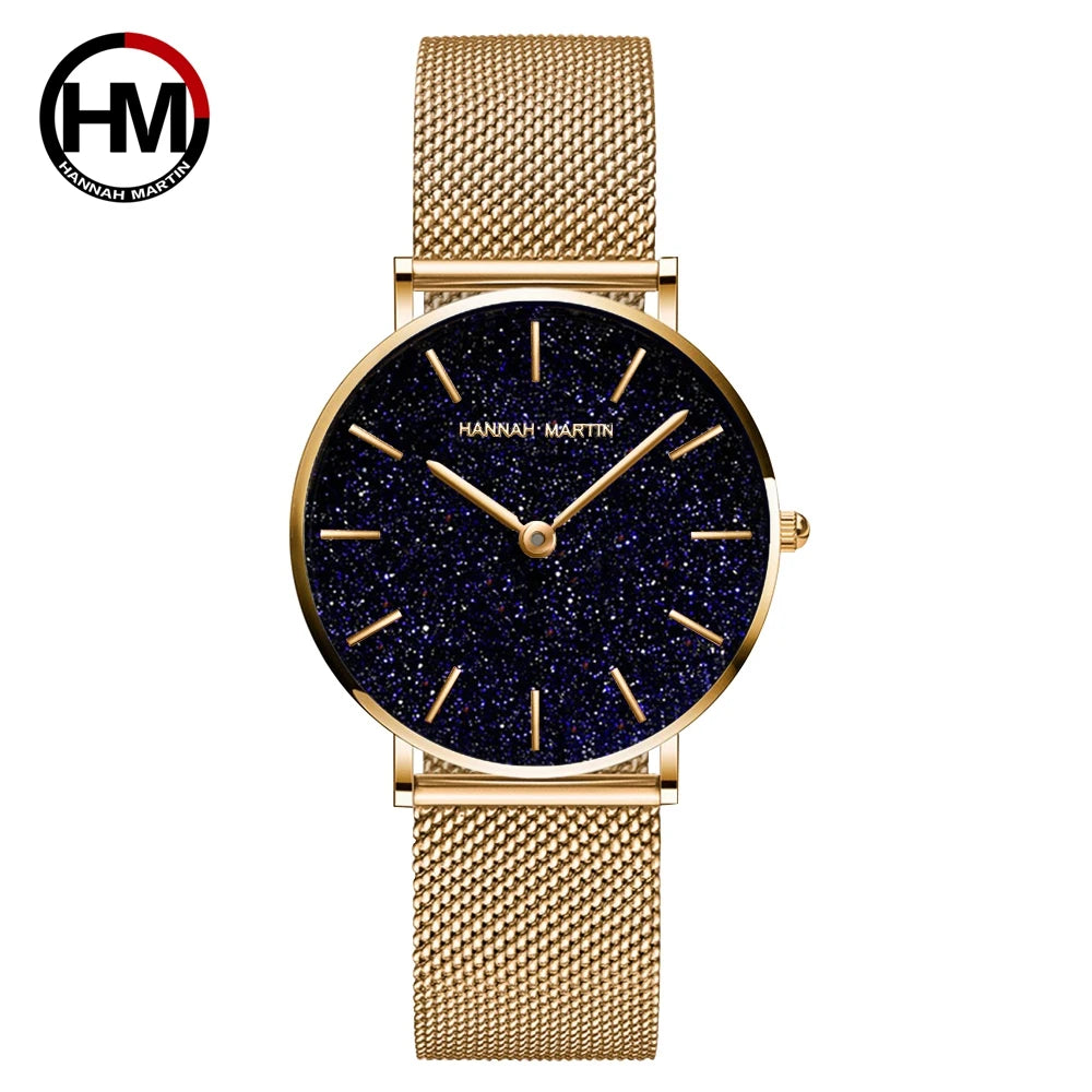 Sahara Desert Dial New Design 2021 Top Brand Luxury Japan Quartz Wristwatch Stainless Steel Rose Gold Waterproof Watch for Women