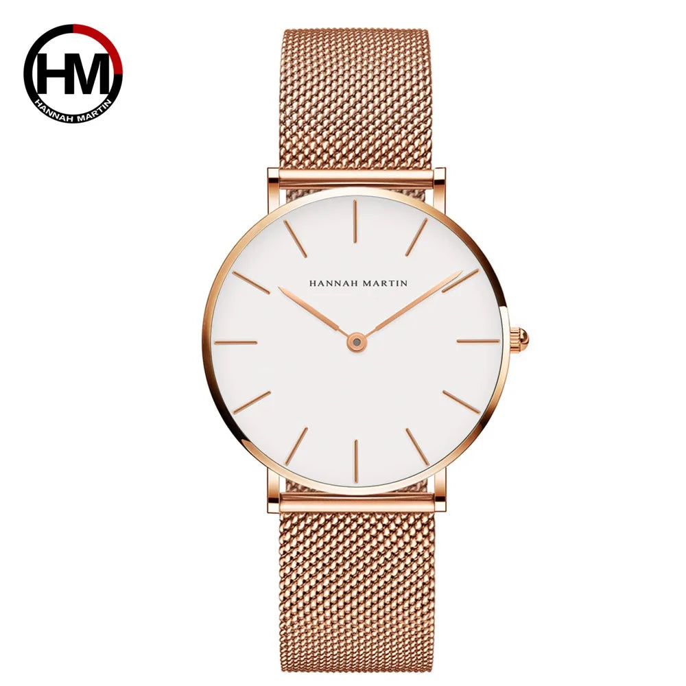 Sahara Desert Dial New Design 2021 Top Brand Luxury Japan Quartz Wristwatch Stainless Steel Rose Gold Waterproof Watch for Women