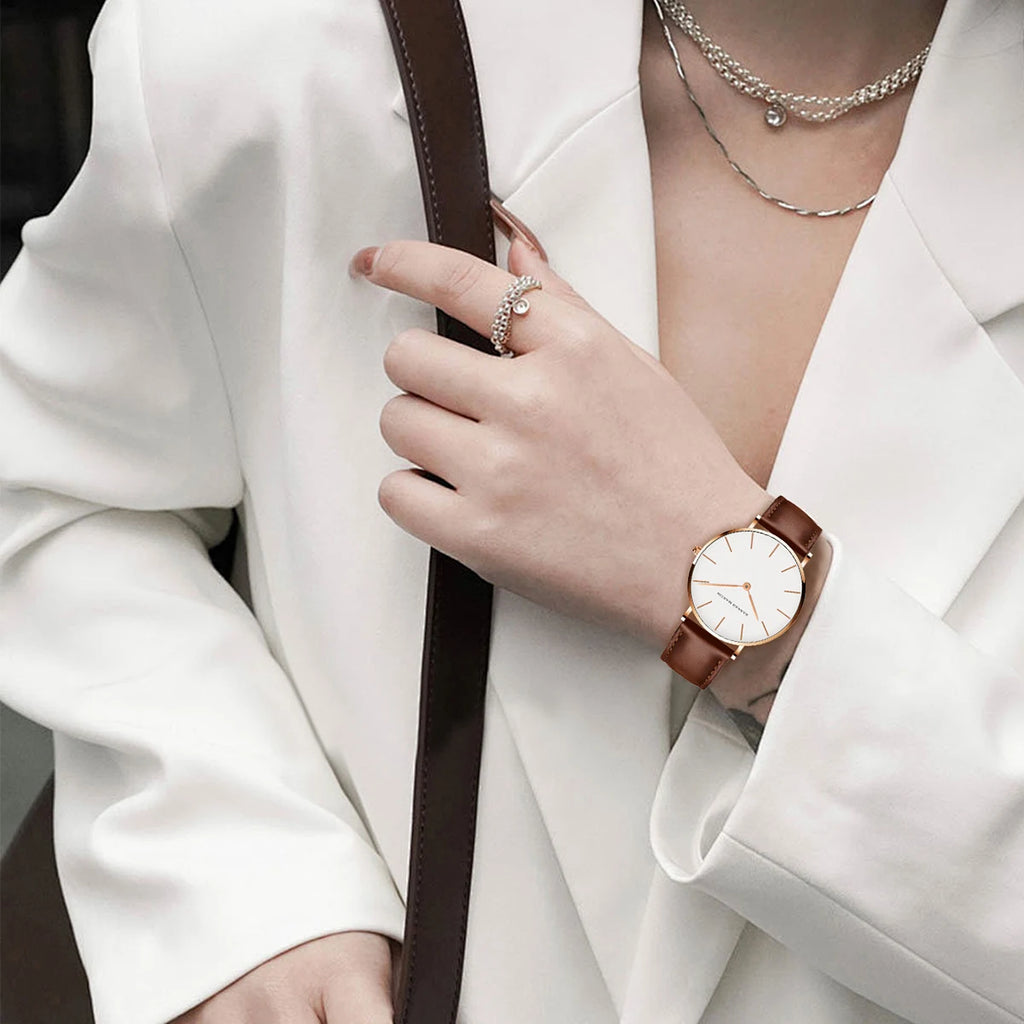 Japan Quartz Simple Women Fashion Watch