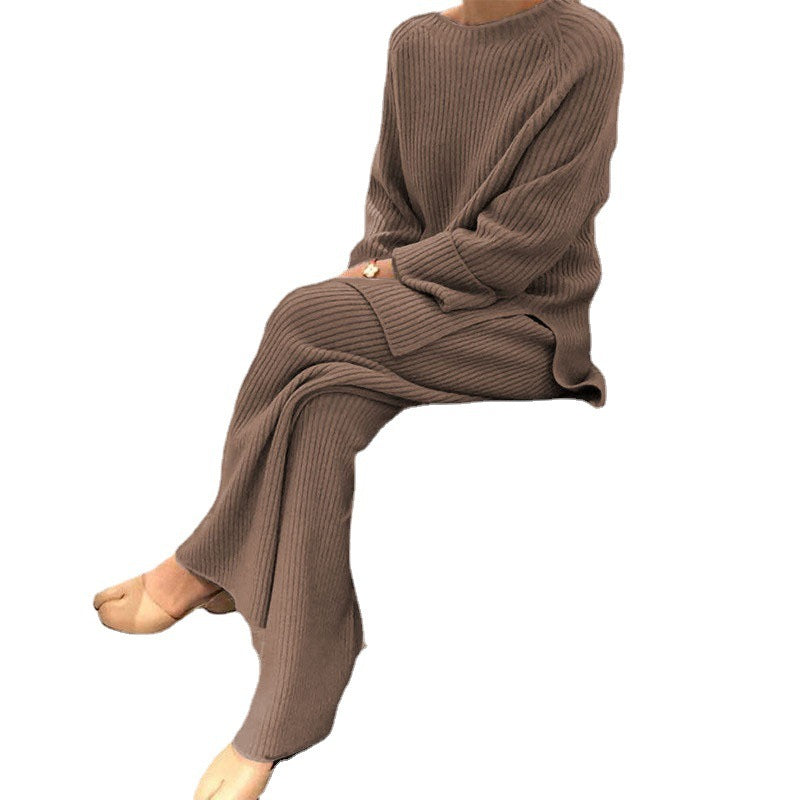 Knit Casual Two-piece Knitted Sweater